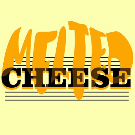 melted cheese lettering with dripping letteringのイラスト素材