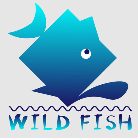 abstract minimal fish made of square and trianglesのイラスト素材