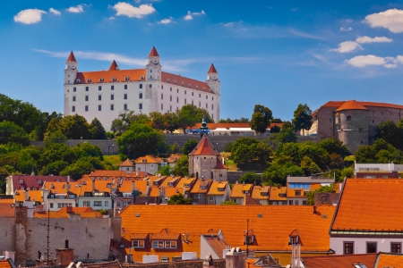 Old Castle in Bratislava on a Sunny Day  View from the Town Hallのeditorial素材