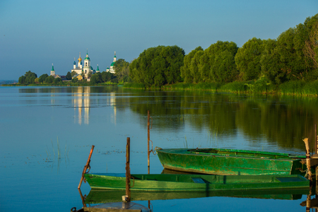 View of the Monastery of St. Jacob Saviour, Rostov the Great, Russiaの写真素材