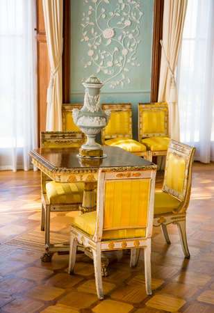 CRIMEA, RUSSIA - SEPTEMBER 25, 2014: Interiors of halls in Vorontsov Palace in Alupka. The palace is built in 1848.のeditorial素材