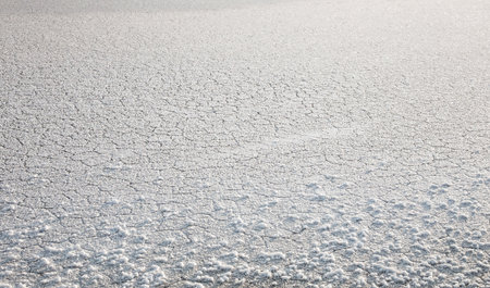 Crystals of salt, salt lake Elton, Russiaの写真素材