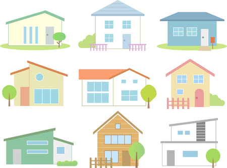 Set the appearance of the Houseのイラスト素材