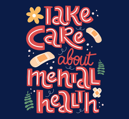 Mental health quote. Mental health care and motivationのイラスト素材