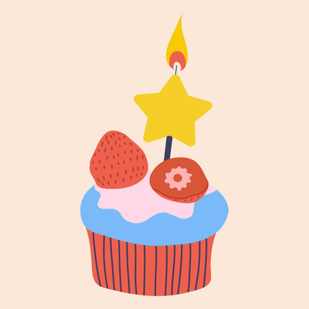 Festive cupcake. Sweets with cream, muffin, festive dessert, confectionery.