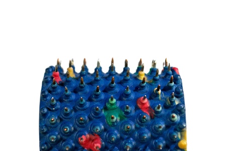 blue carpet treatment with thorns