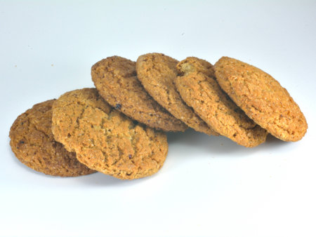 house tasty fragrant oatmeal cookiesの写真素材
