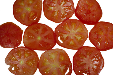 culinary background from bright fresh tomatoの写真素材