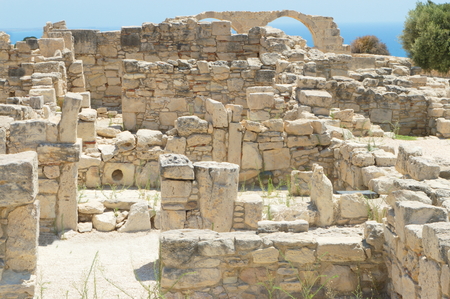 the ruins of the ancient city - Kingdom of Kourion in Cyprusの写真素材