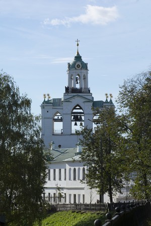 label of Russia - historical monument in Yaroslavl - Spaso-Preobrazhensky monasteryの写真素材
