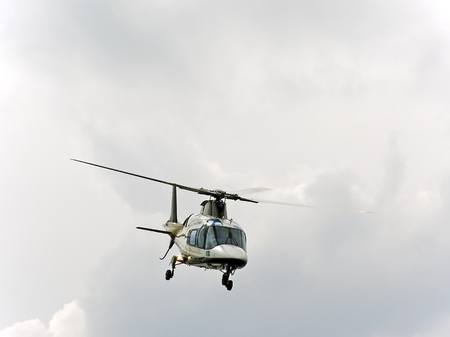 Demonstration air of professionalism control helicopter in airshow.の写真素材