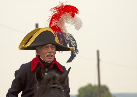 MARENGO, ITALY - JUNE 4: people acting at reenactment of Marengo battle, 1800 June 14 fight of Napoleonic Wars, June 4 to 5, 2011 at Marengo, Piedmont, Italyのeditorial素材