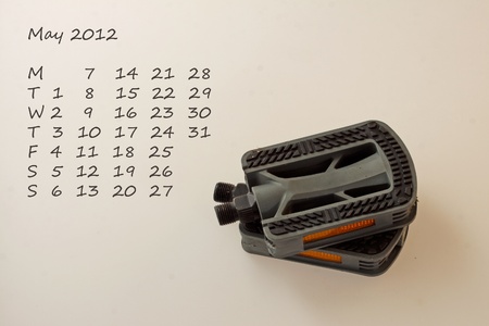 Page of calendar of 2012. Month of May, sport of cyclingの写真素材
