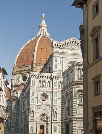 View of a side of Duomo of Florence, Italyの写真素材