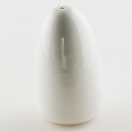 White salt cellar over white background, square imageの写真素材