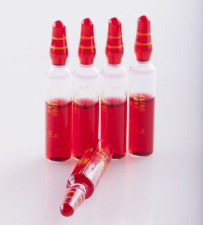 Tubes for injection in row, square imageの写真素材