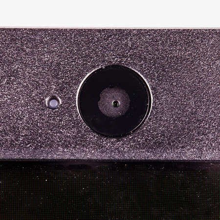 Webcam of laptop, close up, square image