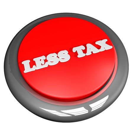 Less tax button isolated over white, 3D renderingの写真素材