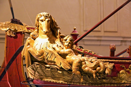 Decorations over Savoia ship in Venaria royal palace, close upのeditorial素材