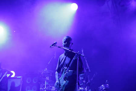 JULY 30, 2021 - GENOA (ITALY): Italian pop band Subsonica plays at Goa-Boa Festival in Genoa. Italyのeditorial素材