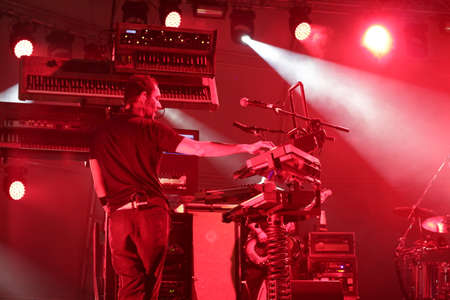 JULY 30, 2021 - GENOA (ITALY): Italian pop band Subsonica plays at Goa-Boa Festival in Genoa. Italy