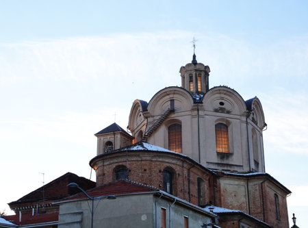Big Church top under sunset, horizontal imageの写真素材
