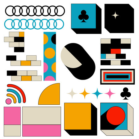 Set of abstract geometric elements for design. Vector illustration. Eps 10のイラスト素材