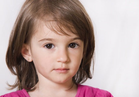 Little girl portrait in studioの写真素材