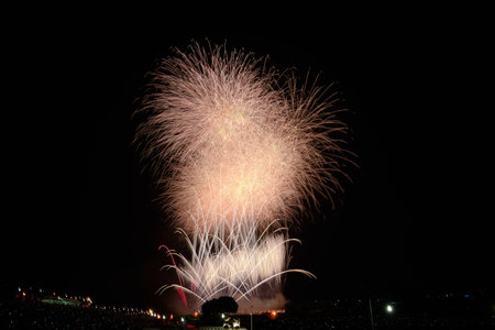Colorful Fireworks at Pattaya International Fireworks Festival, Thailandの写真素材