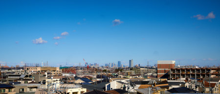 Panoramic view of the cityの写真素材