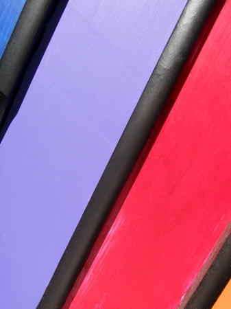 Purple red abstract painted wall boardsの写真素材