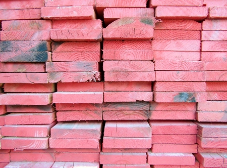 Board ends painted pink background