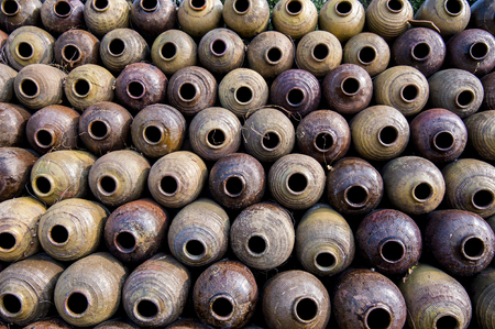 Shaoxing rice wine jarsのeditorial素材