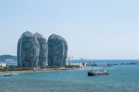 Sanya Bay Phoenix Island and cruise terminalのeditorial素材