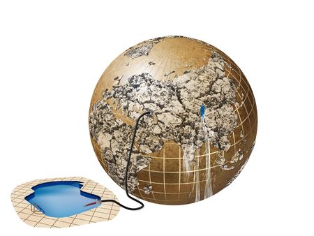 illustration of problems with water on Earth