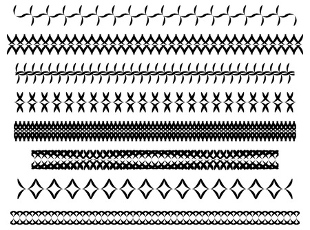 abstract various patterns isolated on white bacgkroundのイラスト素材