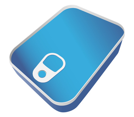 vector closed sardine can to put your logo onのイラスト素材