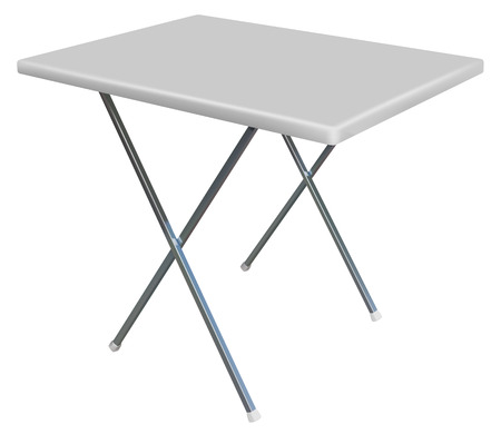 vector convertible plastic table on white backgroundのイラスト素材