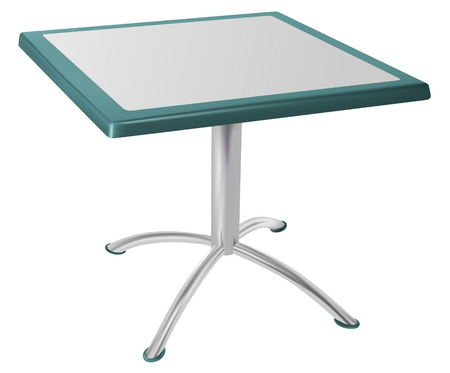 vector metallic table isolated on white backgroundのイラスト素材