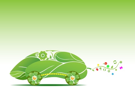 conceptual illustration of futuristic eco carのイラスト素材
