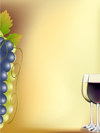 vector vine card illustration with place for your textのイラスト素材