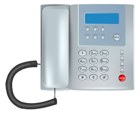 vector modern telephone on white background, gradient mesh usedのイラスト素材