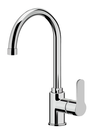 vector realistic kitchen tap on white backgroundのイラスト素材