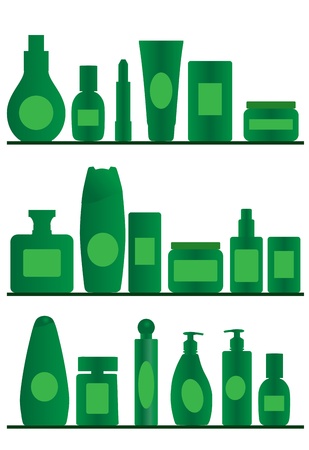 vector accessories silhouettes on white backgroundのイラスト素材