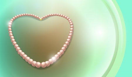 shiny pearls necklaceのイラスト素材