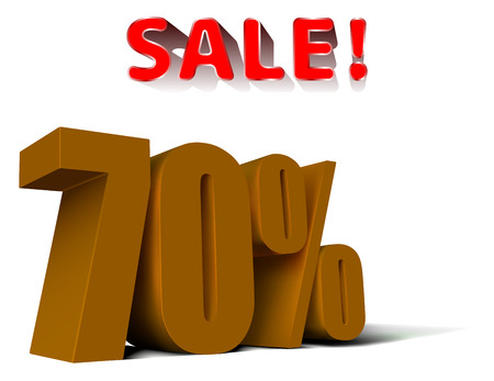 Sale 70 Percent On Whiteのイラスト素材