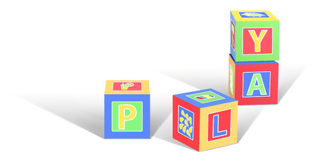 Vector Cardboard Toy Cubes のイラスト素材