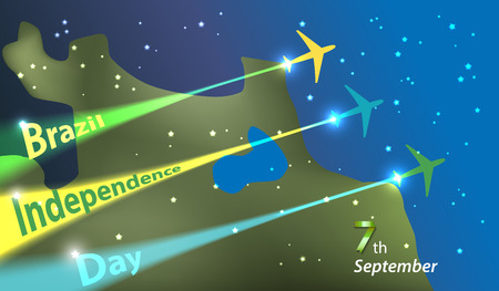 Vector Conceptual Brazil Independence Day Illustration Vector, Gradient Mesh and Transparency Usedのイラスト素材