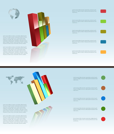 Vector Two Infographic Backgroundsのイラスト素材