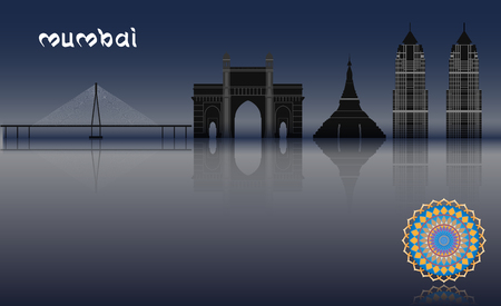 Vector Concept Mumbai Illustration, ep10 Vector, Transparency Usedのイラスト素材